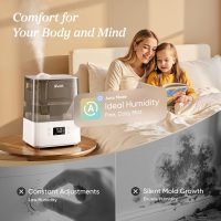 LEVOIT Smart Humidifiers for Bedroom Large Room Home,(6L) Cool Mist Top Fill Essential Oil Diffuser for Baby & Plants,Smart App & Voice Control, Rapid Humidification & Auto Mode-Quiet Sleep Mode, Gray - Image 2