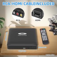 Mini HD DVD Player with Hdmi, Multi Region DVD Player for Smart TV, HDMI/RCA Output Cable Included, 1080P, Breakpoint Memory, Built-in PAL/NTSC, CD Players for Home - Image 5