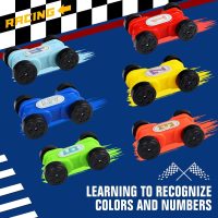 Montessori Toys for 2 3 Year Old Boys Toddlers, Car Ramp Toys with 6 Cars & Race Tracks, Garages and Parking Lots, Ramp Racer Toy Gift for Boys Girls Age 18 Months and Up, Multicolor - Image 4