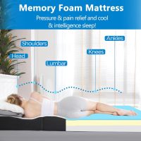Folding Mattress Queen Size,6 inch Tri-fold Memory Foam Mattress Topper with Washable Cover, Non-Slip Bottom Guest Bed Queen Size, 78" x 58" x 6" - Image 3
