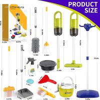 Toddler Toys Cleaning Set, Kids Cleaning Toy Set, Pretend Play Home Cleaning Playset - Incl.Electric Toy Vacuum, Broom and Dustpan Set, Mop,Duster and More,Cleaning Tools Toys for Boys Girls - Image 6