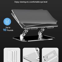 Adjustable Foldable Laptop Stand, Portable Ergonomic Computer Stand for Laptop, Compatible with 10 to 15.6 Inches Notebook Computers - Image 6