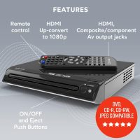 Craig CVD401A Compact HDMI DVD Player with Remote in Black | Compatible with DVD-R/DVD-RW/JPEG/CD-R/CD-R/CD | Progressive Scan | Up-Convert to 1080p | - Image 2