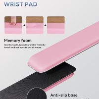 Computer Keyboard Wrist Rest Stand for Desktop, Keyboard Holder for Easy Typing with Wrist Pad for Office Desk, Home, School (Pink) - Image 5