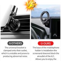 MaserWeller Car Phone Holder for Toyota RAV4 2019-2025 Accessories 7/8-Inch Screen Fixed Clip, 360° Rotation Smart Phone Mount Compatible with MagSafe, Cell Phone Holder That Does Not Affect Air Vent - Image 5