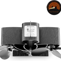 Easywave Wood Stove Fan Heat Powered, Dual Motors Heat Powered Fireplace Fan Non-Electric for Wood/Log Burning Stove Pellet/Gas Burner, 6 Blades Silent Thermal Fan W/Stove Accessories Thermometer - Image 9