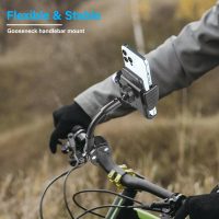Stroller Buggy Phone Holder, Flexible Phone Mount for Bicycle Pram Scooter Exercise Bike Treadmill, Tube Pole Handlebar Clamp Compatible with iPhone 16 Pro Max, 15 14 13 Mini, All Smartphone - Image 2