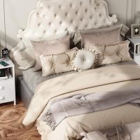Furologee Nightstands Set of 2, End Tables Set of 2 with Charging Station and LED Lights, White Night Stands with 2 Fabric Drawers, Bedside Tables for Living Room/Bedroom - Image 7
