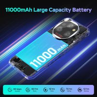OUKITEL WP39 Rugged Phone 5G, 24GB+256GB Cell Phone, 6.6" FHD+ Android 14 Phones, 11000mAh Battery Rugged Smartphone Unlocked, 64MP Camera, 15MM Ultra Thin/Dimensity 6100+/Dual SIM/T-Mobile - Image 3