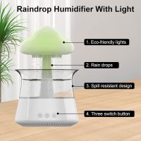 Cloud Rain Humidifier for bedroom with Soothing Rain Sounds - Bedroom Sleep Aid, Waterfall Night Light, Mushroom Design Air Moisturizer for bedroom and living room (White) - Image 5