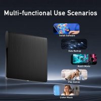 External Bluray Drives, Portable 3D External Blueray/DVD Drive for Pc, Support 50G Disc R/W USB 3.0 Type-C Blu Ray Burner for Laptop, External Bluray Burner Compatible with Windows, Mac OS, Linux - Image 6