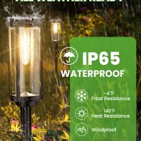 Bright Solar Pathway Lights Outdoor, 8 Pack Solar Powered Garden Lights Waterproof IP65, Auto On/Off Outdoor Light for Lawn Patio Walkway Driveway Decor Landscape Lighting - Image 6