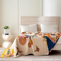 MSGKV Boho Throw Blanket 60''x80'',100% Cotton Blankets for Couch Bed,Cotton Quilt Travel Muslin Blankets Farmhouse Home Decor Soft Lightweight Picnic Blanket - Image 7