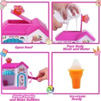 AugToy Bath Toys for Toddlers 3-5 Years, Ice Cream Foam Maker Bath Toys for Kids Ages 4-8, Bubble Pretend Cake Play Set Bathtub Toys Age 3 4 5 Year Old Girls Boys Holiday Birthday Gifts Idea - Image 4