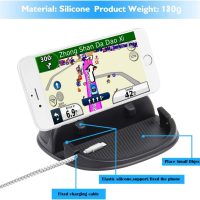Car Cell Phone Holder Dashboard Phone Mount - Anti-Slip Silicone Pad Phone Stand Compatible with iPhone, Samsung, Android Smartphones - Image 2
