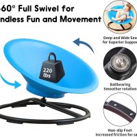 Spinning Chair for Autistic Kids, Sit and Spin Autism Toys for Age 3+, Sensory Swivel Chair Enhancing Motor Skills, Educational Indoor & Outdoor Toys (Bright Blue) - Image 4