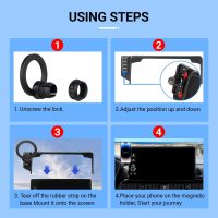 Car Phone Holder for Honda CR-V 2023 2024 2025 2026 & HR-V 2023 2024 2025 2026 Accessories, Compatible MagSafe, 360° Rotation, Super Strong Magnetic Attraction(for 9/7 inch Screen only) - Image 6