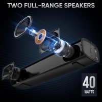 Sound Bars for Smart TV with Wired Subwoofer, 2.1 Deep Bass Small Soundbar Home Theater Surround System Speaker with 4 Inch Subwoofer, Bluetooth/Optical/AUX Connection, Compact Soundbar for TV - Image 3