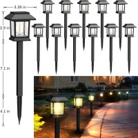 Solar Lights Outdoor,12 Pack Waterproof Auto On/Off Solar Pathway Lights for Your Garden, Landscape, Path, Yard, Patio, Driveway,Walkway Decor - Image 2