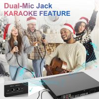 HDMI DVD Players for TV, All Region Free DVD Player with HDMI&RCA Cable, Remote Control, Dual Microphone Ports, USB Input, Support NTSC/PAL System - Image 3