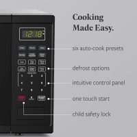 Farberware 1.1 Cu. Ft. 1000-Watt Microwave Oven Digital Control, 10 Power Levels, One-Touch Cooking, Defrost, Child Safety Lock, Black - Image 3