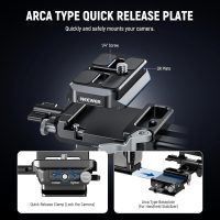 NEEWER V Mount Battery Plate with Arca Type Quick Release Plate, Foldable V Lock Mounting Adapter for NEEWER PS099E, Compatible with Camera Cage Video Rig Accessories DJI RS4 RS3 Gimbal, PS015 PRO - Image 3