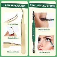 DIY Lash Extension Kit KEYYOU 144pcs Lash Clusters Eyelash Extension Kit with Mascara Brush Bond and Seal Lash Glue Remover Lash Applicators Lash Brush for DIY Lash Extensions (Y02 Kit) - Image 6