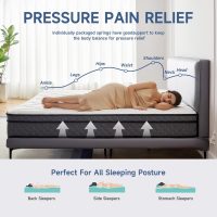 Full Mattresses,10 Inch Full Size Mattress in A Box, Memory Foam Hybrid Mattress with Individual Pocket Spring for Motion Isolation & Strong Edge Support, Stress & Pressure Relief, CertiPUR-US - Image 4