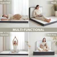 Tri Fold Memory Foam Foldable Mattress Single, 3 inch Folding Mattress for Guest Sleep. Portable Trifold Mat with Removable Washable Cover, Floor Sleeping Mat for Adult and Kid - Image 3