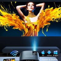 GooDee Projector 4K With WiFi And Bluetooth Supported, FHD 1080P Mini Projector For Outdoor Moives, 5G Video Projector For Home Theater Dolby Audio Zoom Portable Projector TV Stick PPT (YG600 Plus) - Image 3
