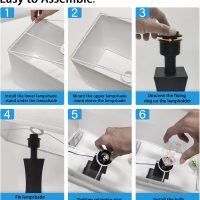 Table Lamp for Bedroom 3-Way Dimmable Touch Control Bedside Lamp with USB A+C Port & AC Outlet 21.6" Tall Nightstand Lamp for Living Room Office and Hotel Bulb Included - Image 6