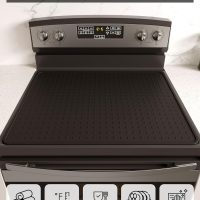 Silicone Stove Top Cover for Electric Stove, Glass Stove Top Cover Protector, Flat Top Range Cover – Double as Dish Drying Mat, Coffee Bar Mat, Kitchen Stove Accessories, 28 x 20 in, Black - Image 3