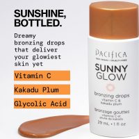 Pacifica Sunny Glow Liquid Face Bronzer Drops - Face Makeup Bronzing For Face & Cheeks for Instant Sun-Kissed Glow - Vitamin C & Glycolic Acid Infused Liquid Bronzer Illuminating Highlighting Clean - Image 3