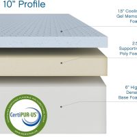 Cool Gel 10 Inch Queen Memory Foam Mattress Medium Firm, Memory Foam Mattress Queen Size Cooling, Made in the USA, 10" Depth with Pressure Relief, CertiPUR-US Certified No Fiberglass, CoolGel Bed - Image 5