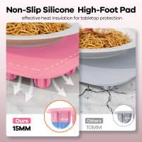 Food Warming Mat for Buffet,Electric Warming Tray with 4 Temperatures Setings and 1/3/5h Timer,Full Surface Heating Food Warmers for Parties Buffets Holidays Daily Use to Keep Food Warm（Pink） - Image 5