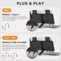 Laptop Screen Extender, 14" 1080P IPS Portable Monitor Travel Monitor for 14-16.5" Laptops with USB-C/HDMI Port, Plug and Play Attachment Screen for Windows/Mac/Android/Switch/PS5/Xbox - Image 6