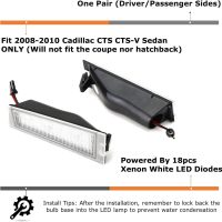 iJDMTOY OEM-Fit 3W Full LED License Plate Light Kit Compatible With 2008-2010 Cadillac CTS CTS-V Sedan, Powered by 18-SMD Xenon White LED Diodes - Image 2