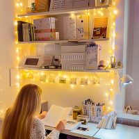 JMEXSUSS Connectable Warm White String Lights Indoor Bedroom, 8 Modes Christmas String Light Plug in Classroom Lights, 33ft 100 LED Fairy Twinkle Light Outdoor for Classroom Christmas Tree Decor - Image 3
