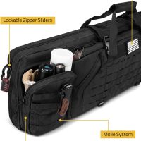 CVLIFE 36" 42" 46" Soft Rifle Case Tactical Double Long Gun Bag,with Lockable Zipper and Backpack Strap,Rifle Backpack Rifle Bag Gun Case for Outdoor Hunting Shooting Range - Image 4