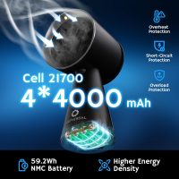 Airthereal Rechargeable Portable Range Hood, Desktop Range Hood with Battery Powered, 3-Fan Speeds and Large Oil Collection Cup, Upgraded Portable Kitchen Exhaust Fan for RV Cooking, RH180B Black - Image 2