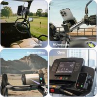 Golf Cart Phone Holder Universal, 360° Rotation Big Phones Friendly Golf Cart Phone Mount for Smart Phones, Golf Cart Accessories Compatible with EZGO Club Car Yamaha - Image 7