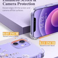 GVIEWIN for iPhone 12 Case and iPhone 12 Pro Case with Screen Protector + Camera Lens Protector, Clear Flexible TPU Shockproof Cover Women Girls Flower Pattern Phone Case 6.1 (Floratopia/Colorful) - Image 5