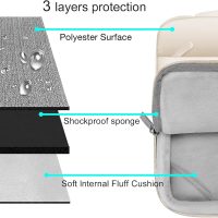 MOSISO Compatible with MacBook Air 13 inch Case 2025 2024 2023 2022 M4 A3240 M3 A3113 M2 A2681, Hard Case&Puffy Bag&Keyboard Cover&Webcam Cover&Screen Film for MacBook Air 13.6 inch Case, Sand - Image 5