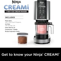 Ninja NC301 CREAMi Ice Cream Maker, for Gelato, Mix-ins, Milkshakes, Sorbet, Smoothie Bowls & More, 7 One-Touch Programs, with (2) Pint Containers & Lids, Compact Size, Perfect for Kids, Silver - Image 15