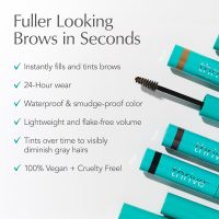 Thrive Causemetics Instant Brow Fix Semi-Permanent Eyebrow Gel, Waterproof Tinted Eye Brow Gel with Vitamin B5, Smudge-Proof, Long Lasting Definition, Vegan & Cruelty Free, Audrey (Medium Brown) - Image 2