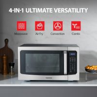 Toshiba Air Fryer Combo 4-in-1 Countertop Microwave Oven, Smart Sensor, Convection, Mute Function, Position Memory 13.6" Turntable, 1.5 Cu Ft, 1000W, Silver, ML-EC42P(SS) - Image 2