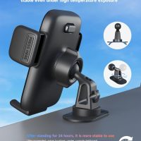 Car Phone Mount for Air Vent & Dashboard, Universal Clip Holder with 360° Rotation, One-Button Release Car Phone Holder Compatible iPhone Samsung Google Smartphones, Truck Car Accessories - Image 5