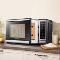 BLACK+DECKER EM720CB7 Digital Microwave Oven with Turntable Push-Button Door, Child Safety Lock, 700W, Stainless Steel, 0.7 Cu.ft - Image 6