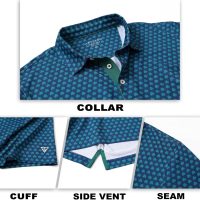 M MAELREG Mens Golf Shirt Short Sleeve Dry Fit Print Moisture Wicking Performance Patterns Collared Polo Shirt - Image 5