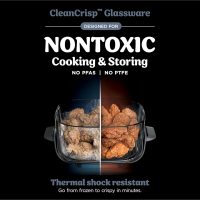 Ninja Crispi 4-in-1 Portable Glass Air Fryer Cooking System, 1500W, 4QT & 6-Cup TempWare Glass Containers with Storage Lids, Microwave, Freezer & Dishwasher Safe, Cyberspace Gray, FN101GY - Image 4